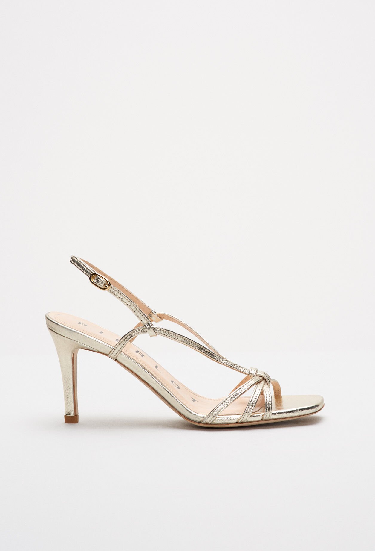 Sandales à talons métallisées