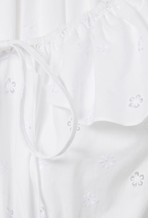 Short Dress in Mixed Fabrics
