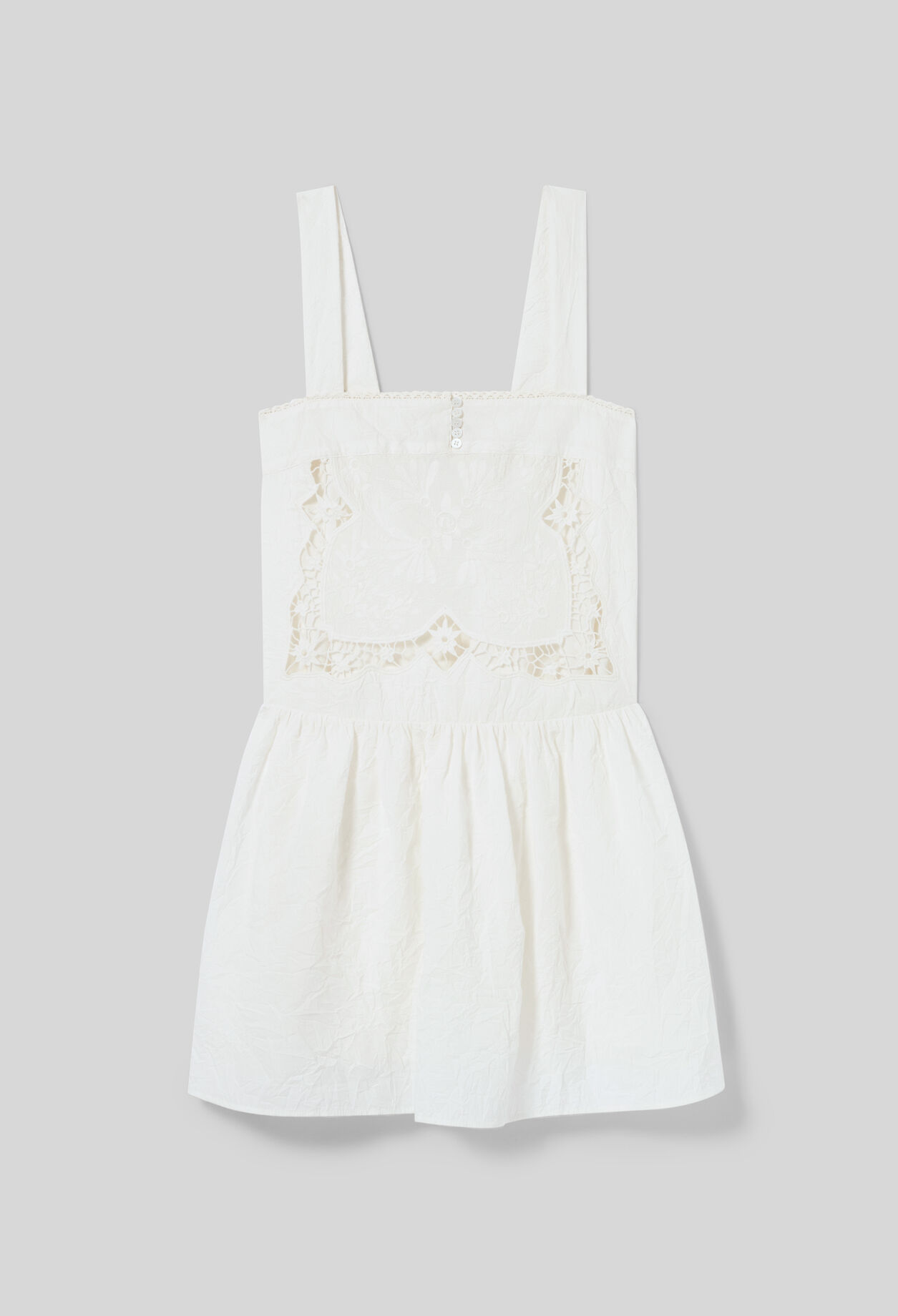 Robe courte buste brodé