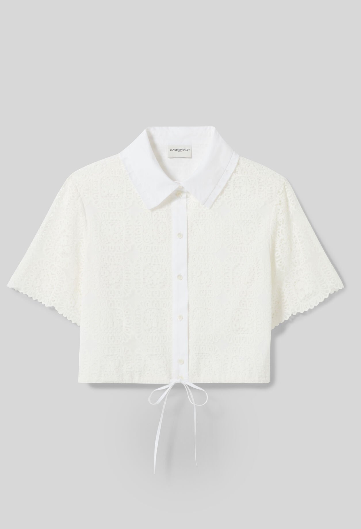 Chemise dentelle courte