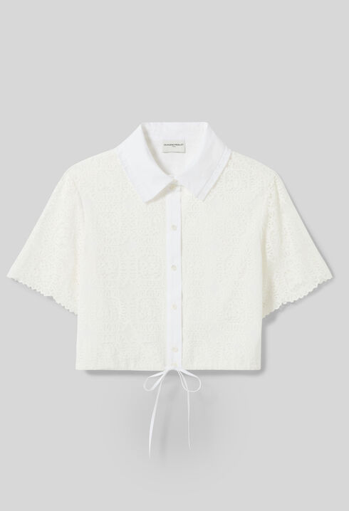 Chemise dentelle courte