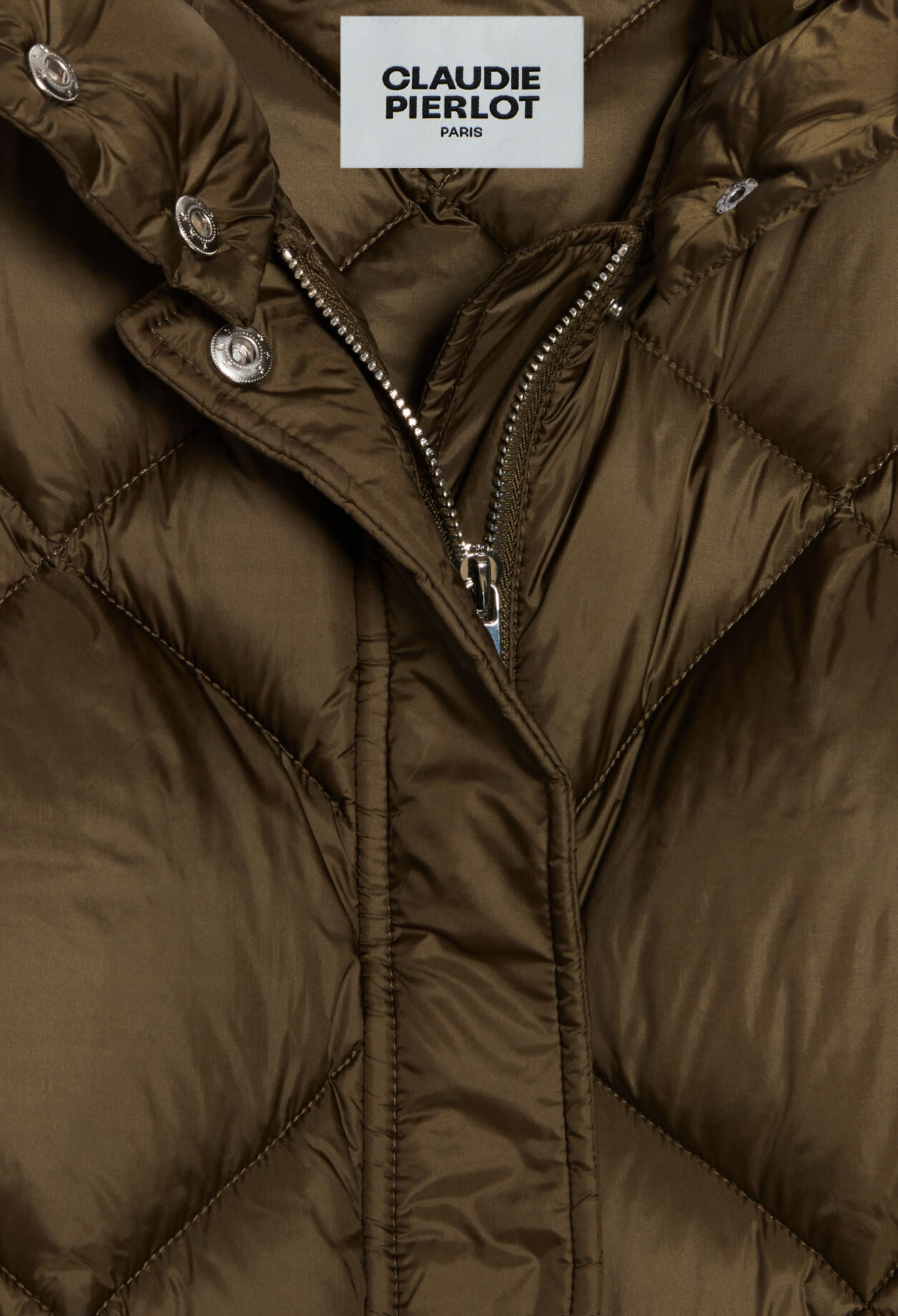 Long jacket made from recycled polyester