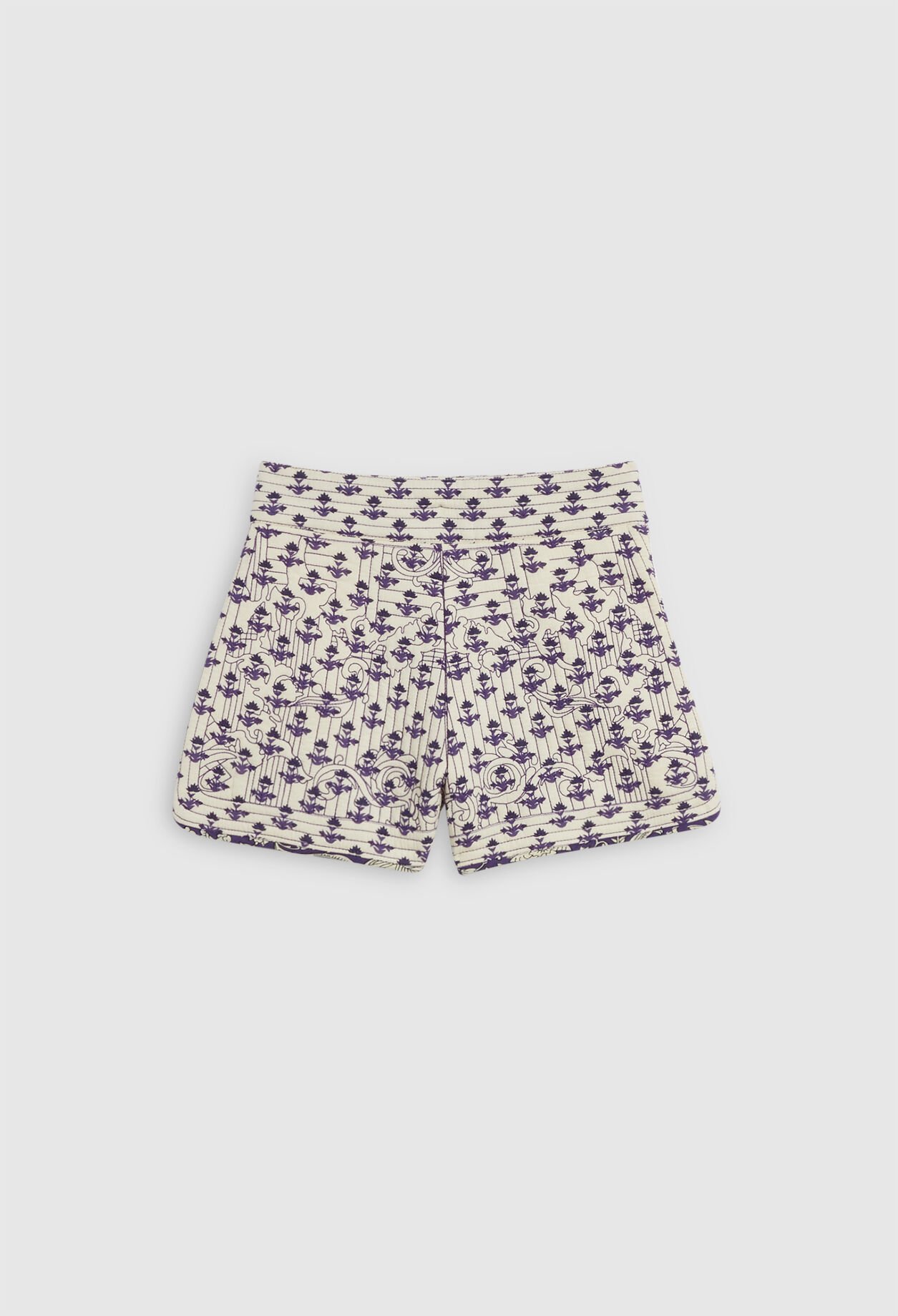 Short taille haute surpiqué