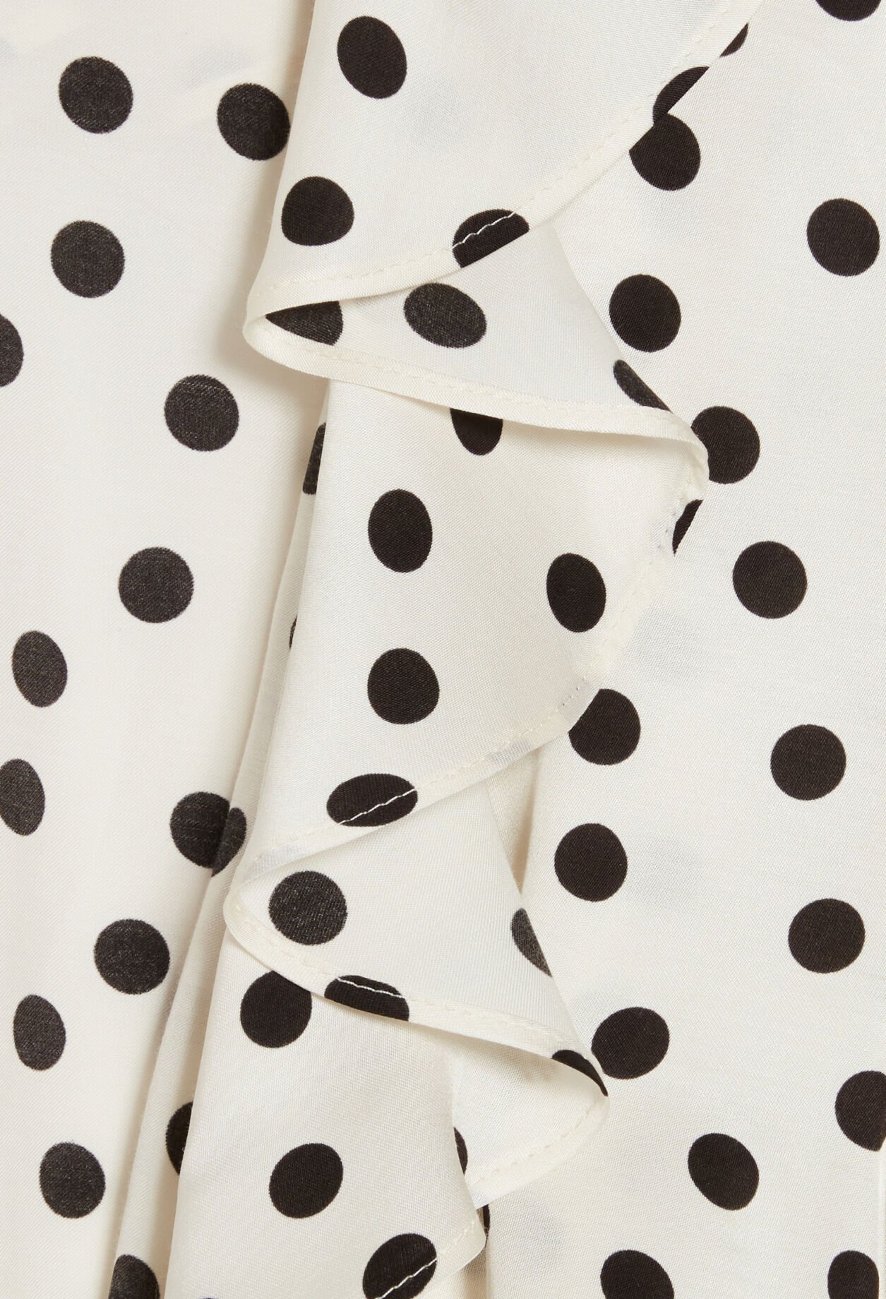 Ruffled blouse with polka dots