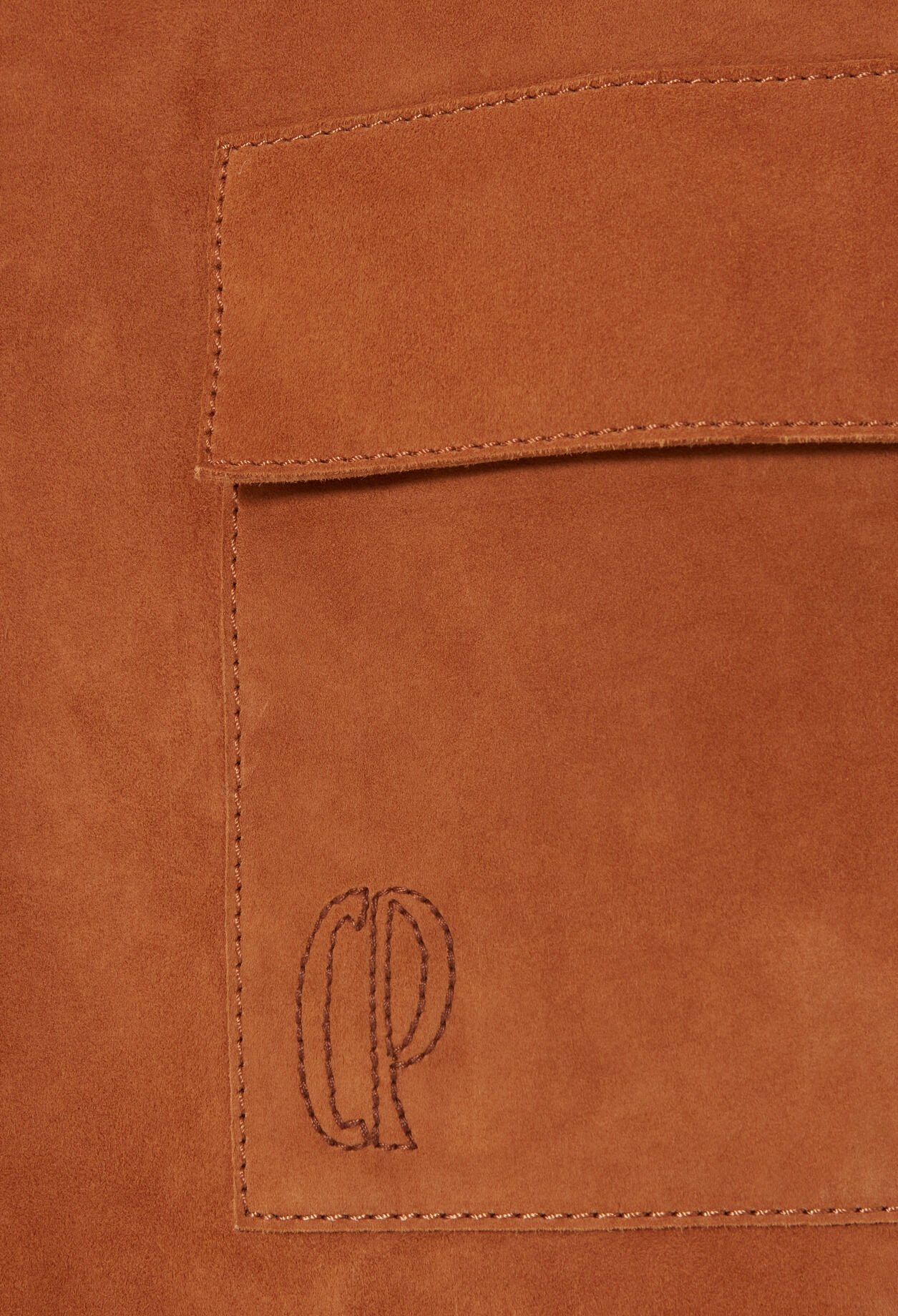 Veste cuir su&egrave;de