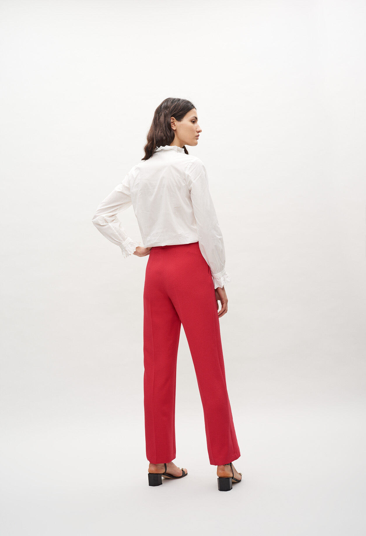 Flared tailored trousers