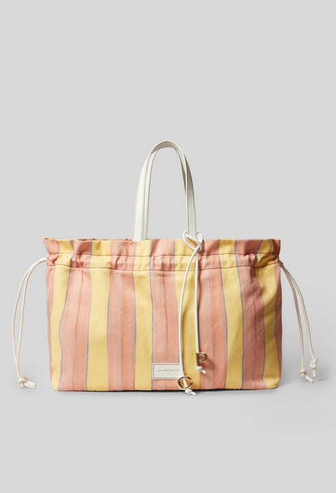 Large Striped Tote Bag