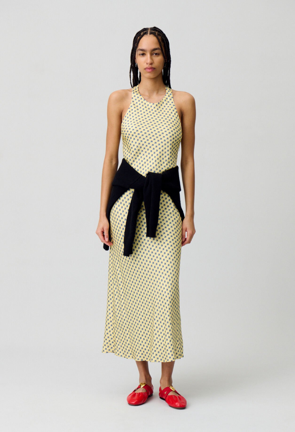 Long satin dress