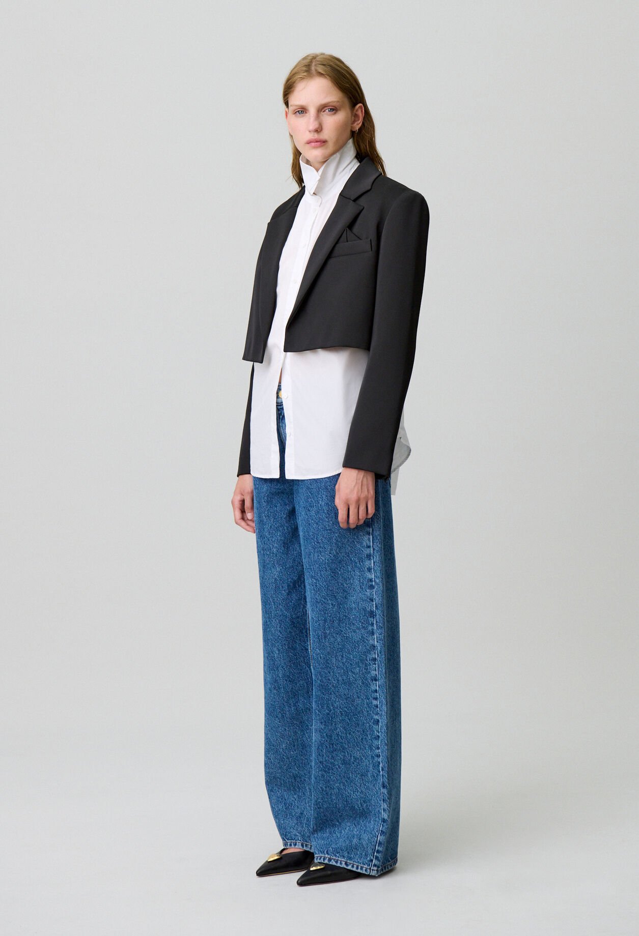 Veste satinée tailleur