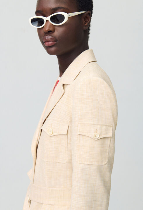 Veste saharienne ceinturée