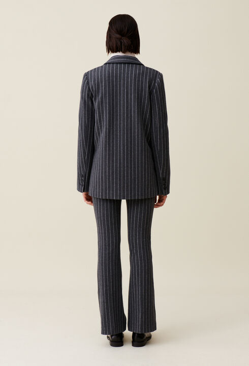 Veste tailleur rayée oversized