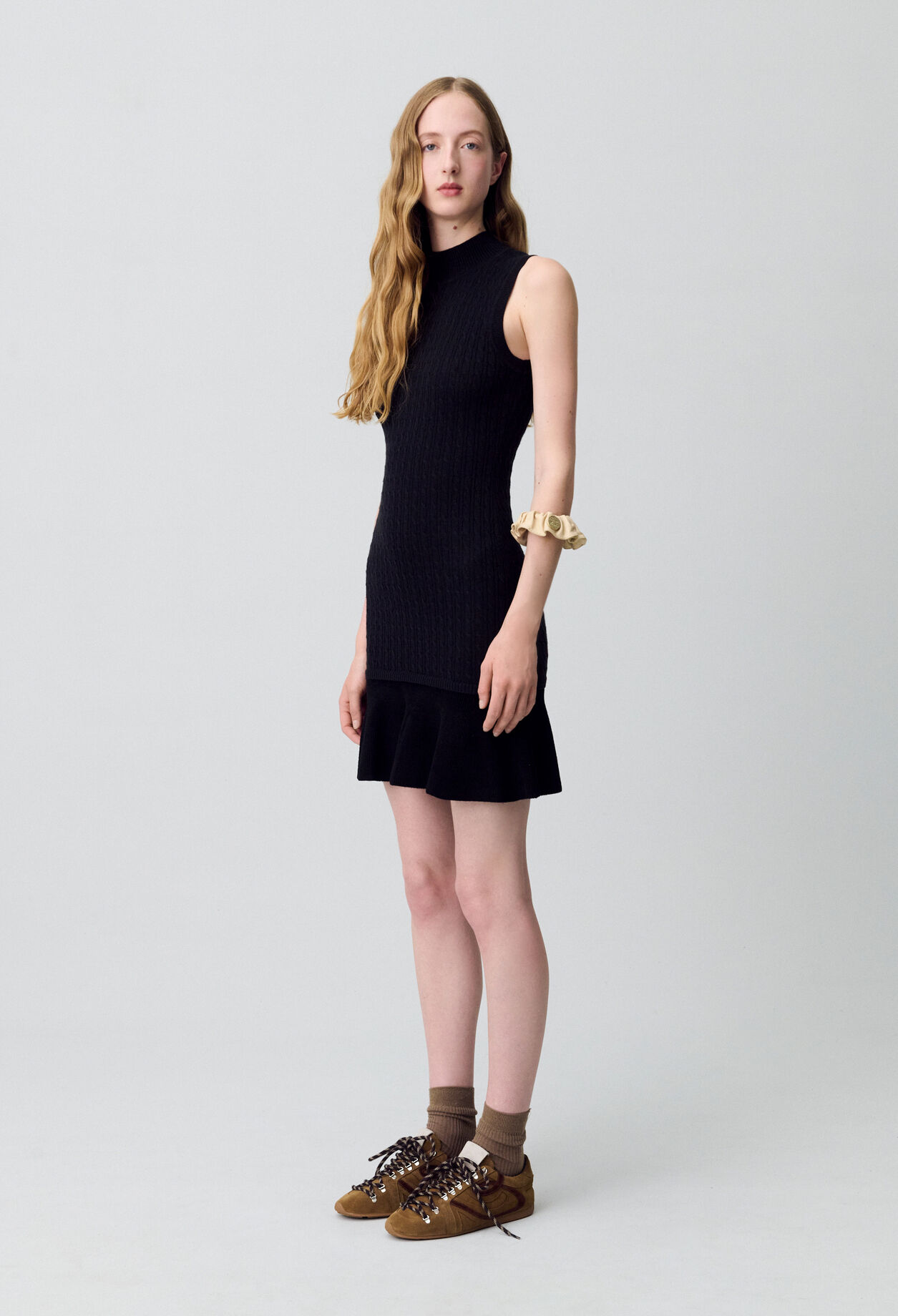 Robe maille col roulé