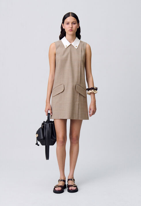Short checked dress
