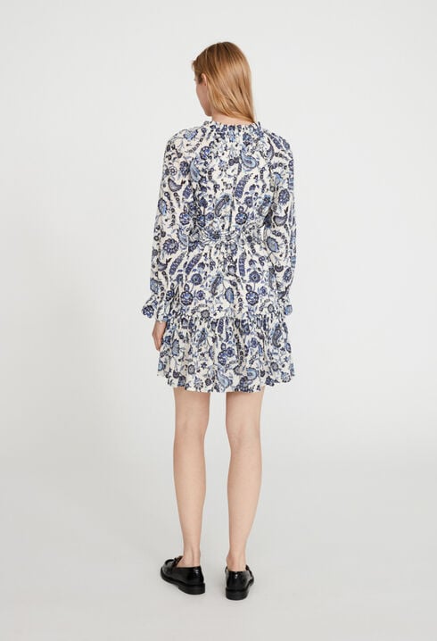 Robe ceinturée motif floral