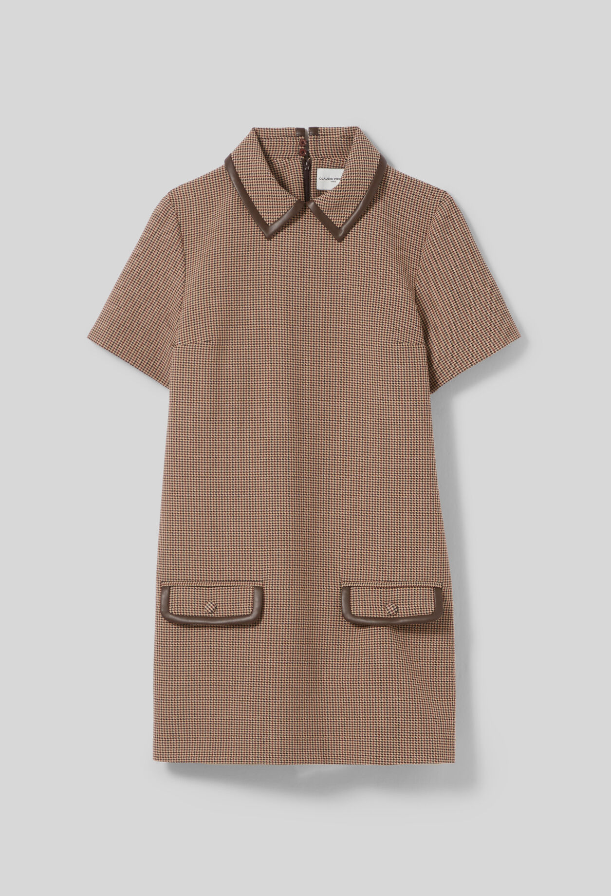 Robe droite avec cuir