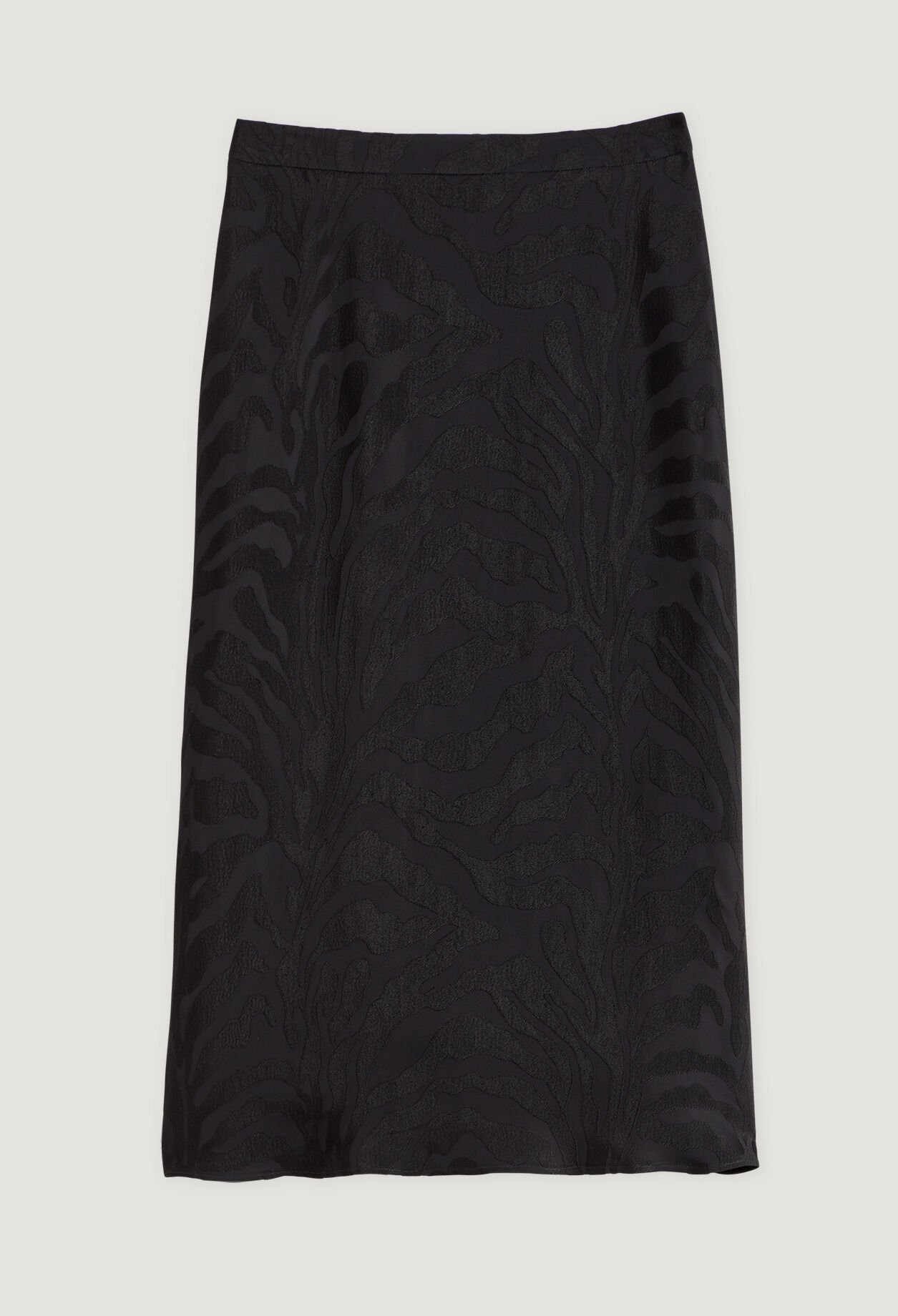 Black satin skirt