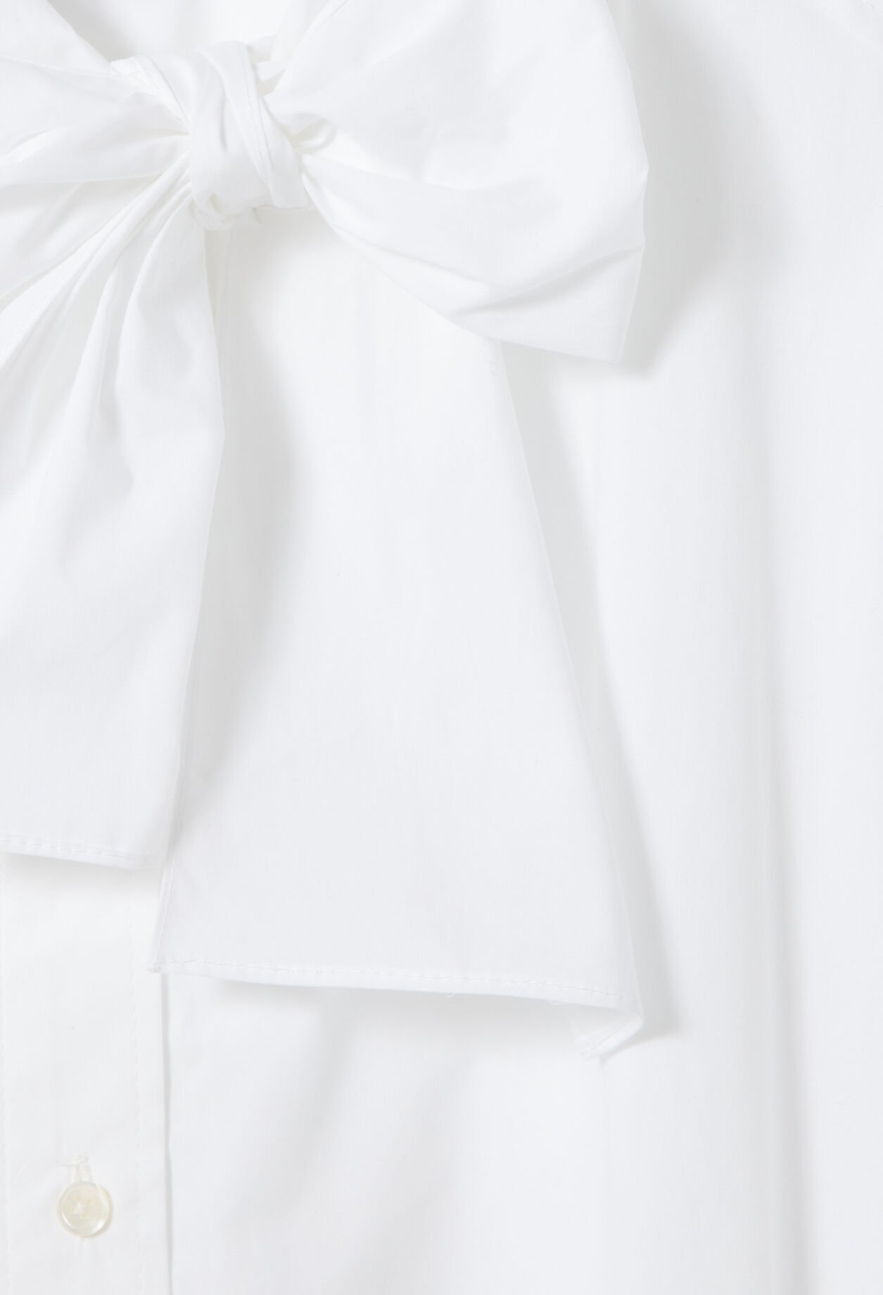 Pussy-bow poplin blouse