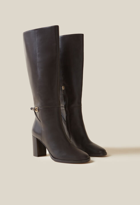 Bottes cuir verni logo CP