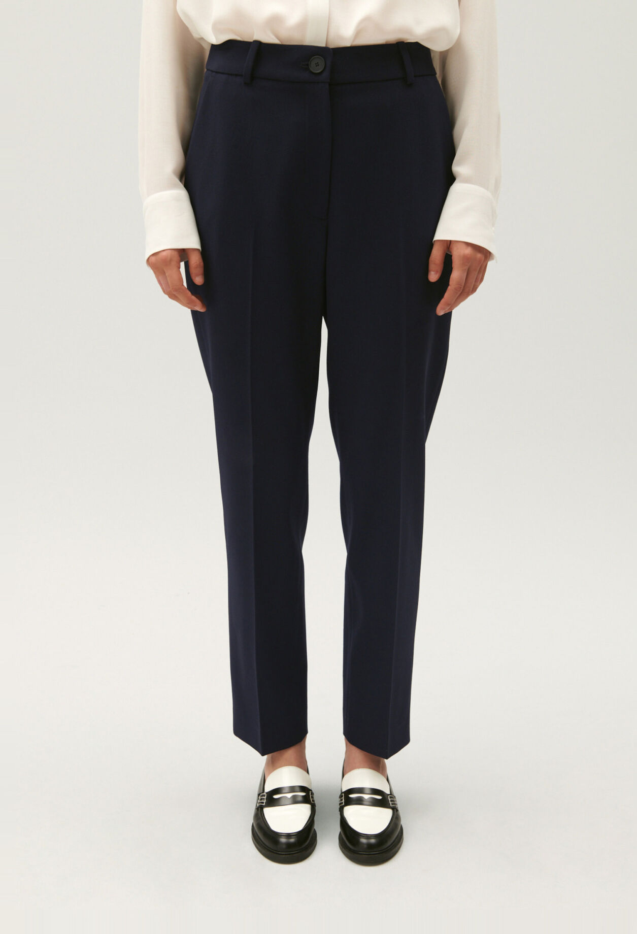 Plain tailored trousers