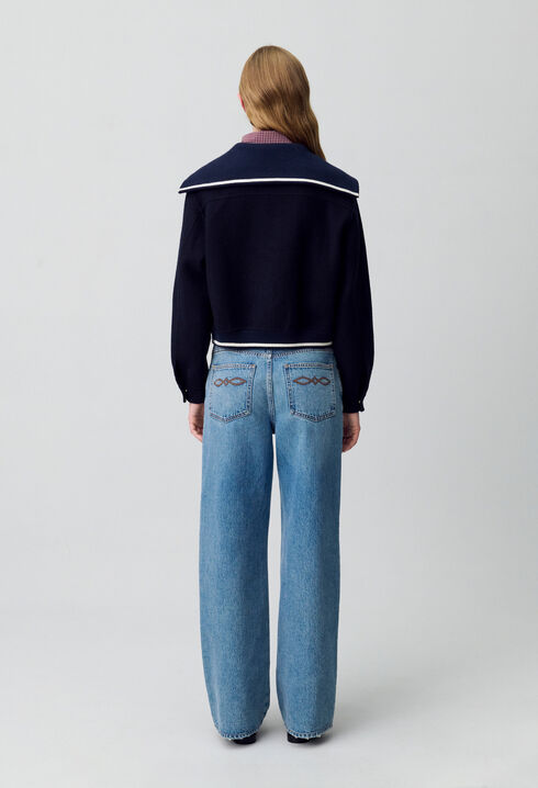 Manteau court laine