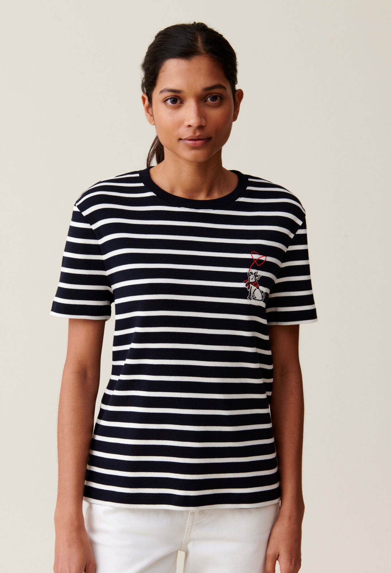Sailor T-shirt Jean Toto embroidery