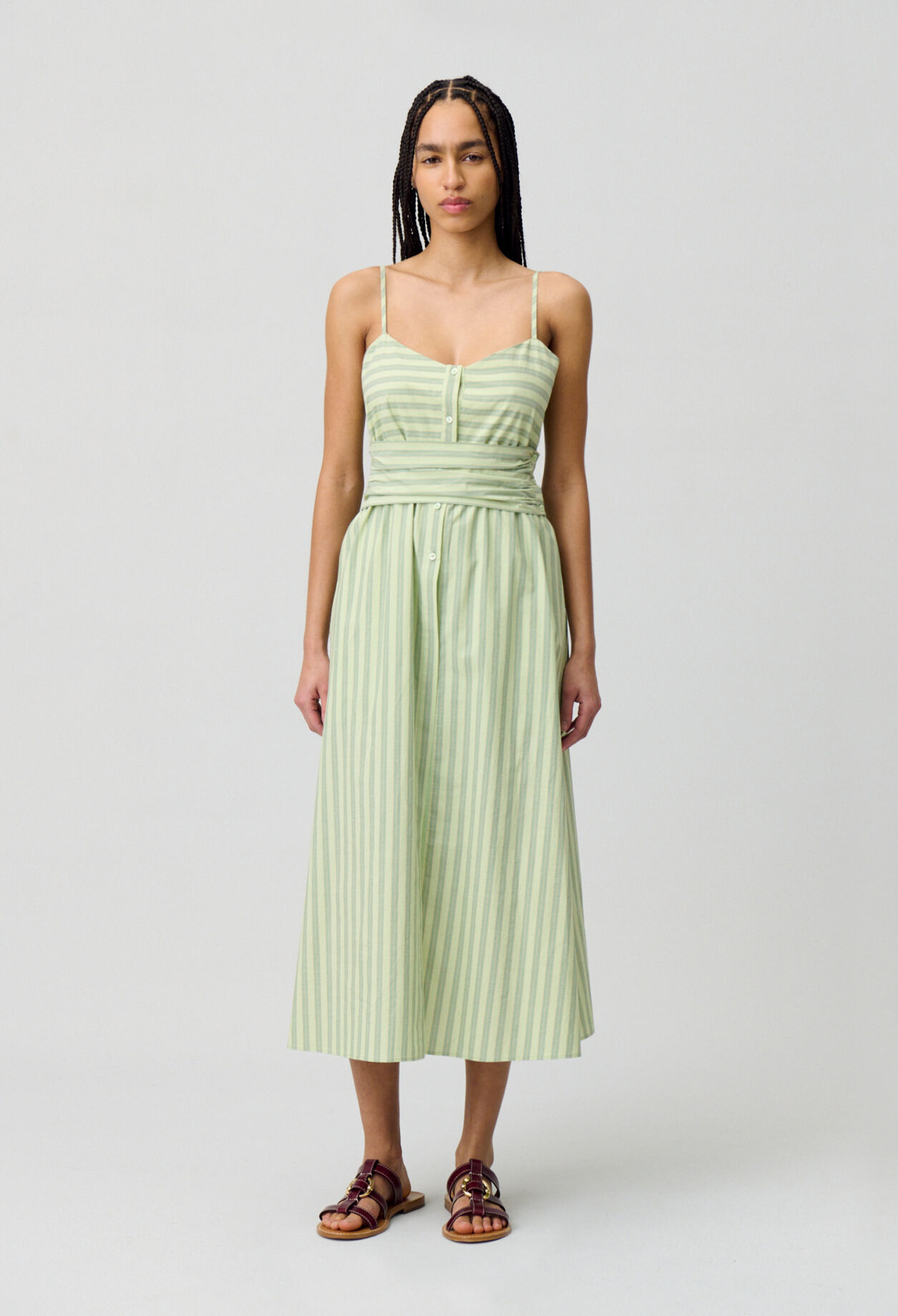 Robe longue à bretelles