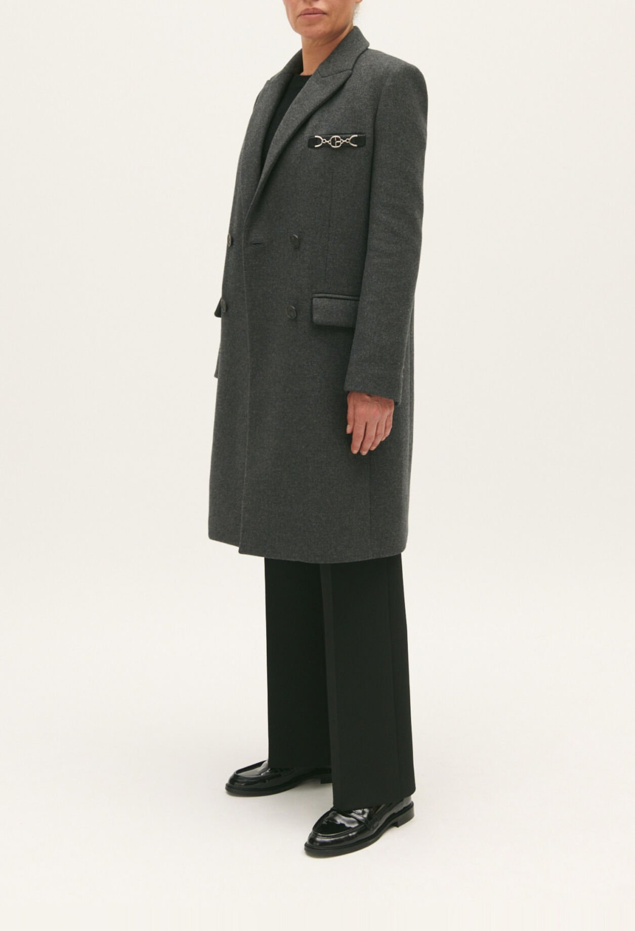 Straight fit coat