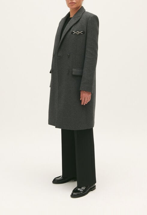 Straight fit coat