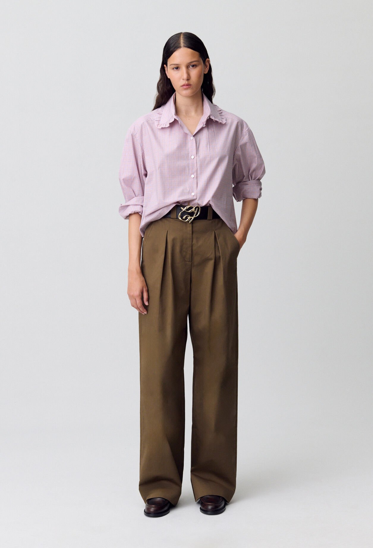 Chemise popeline à carreaux