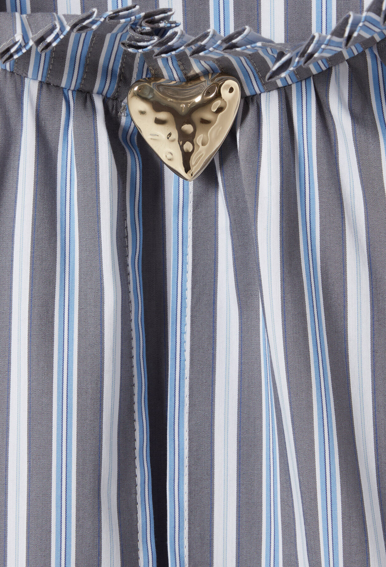 Blouse rayée col victorien