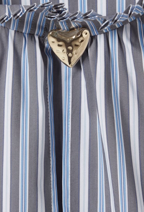 Striped Victorian collar blouse