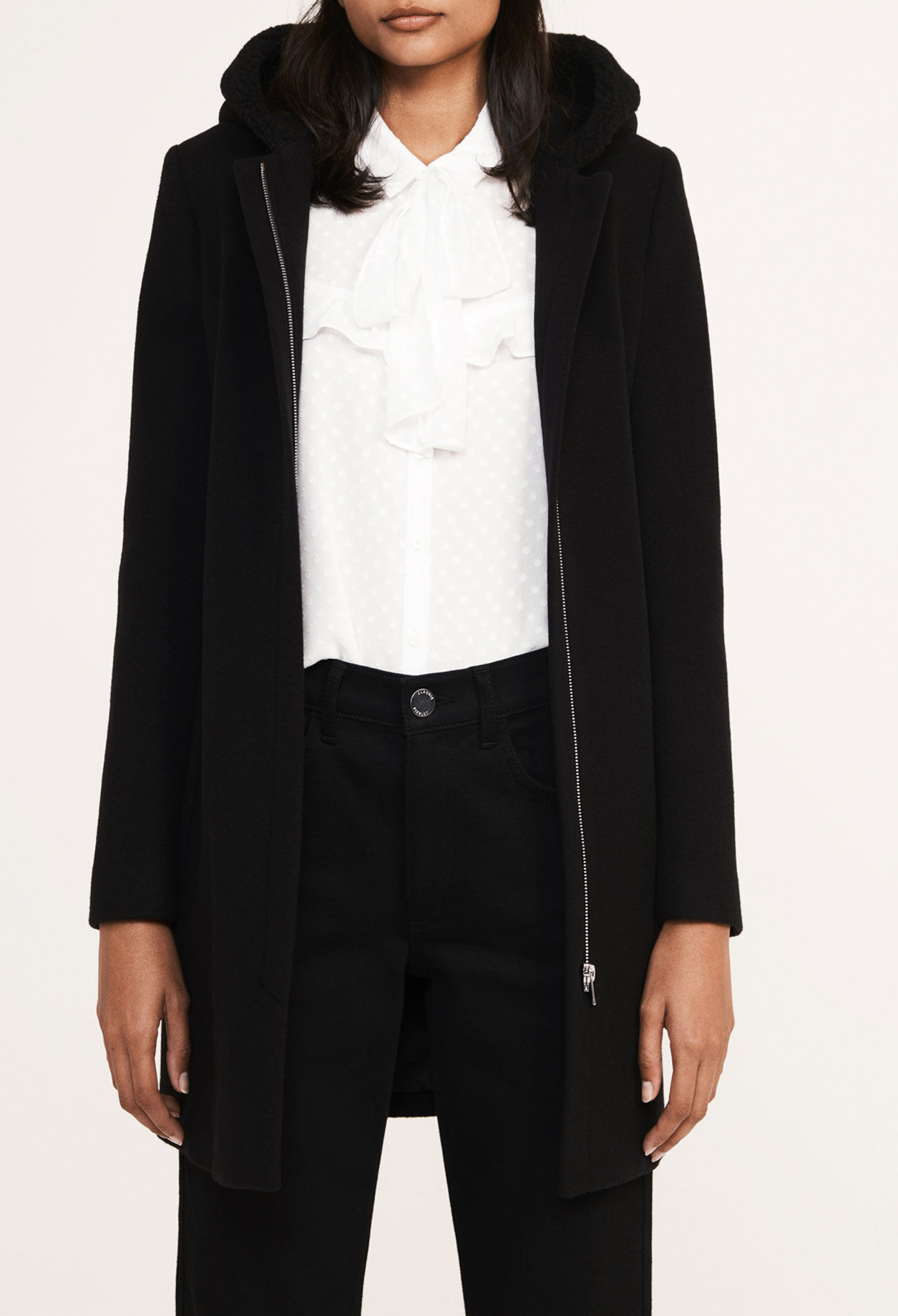 Belted wool and cashmere coat