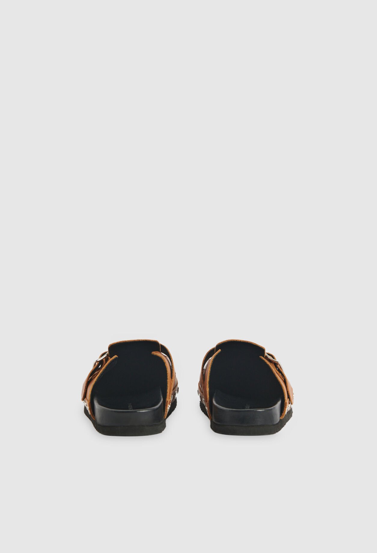 Mocassins sabots cuir caramel