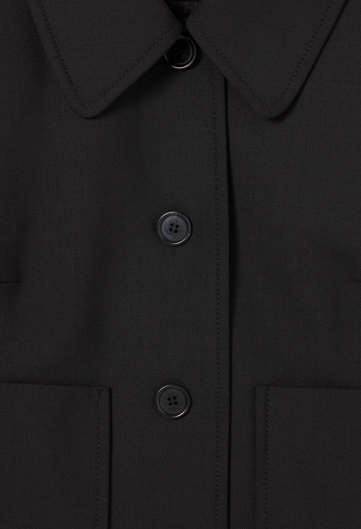 Veste boîte laine mélangée noir