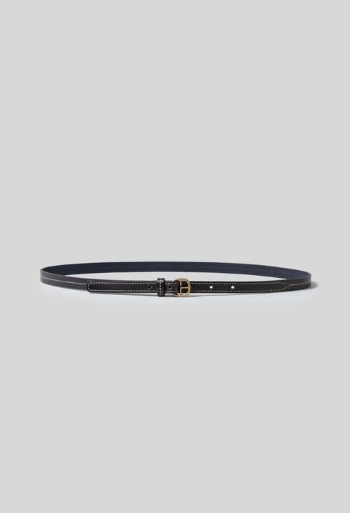 Ceinture cuir contrastée