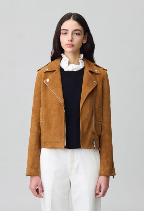 Veste perfecto cuir suède