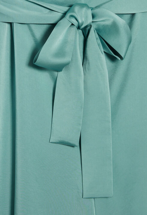 Flowing aqua jumpsuit