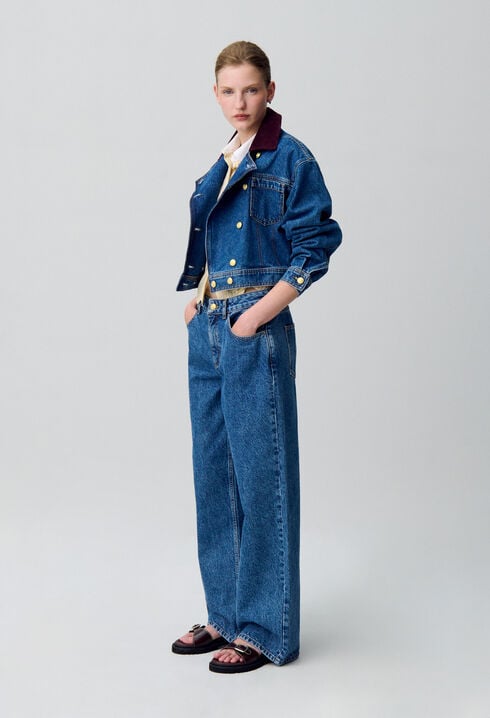 Jean denim droit large