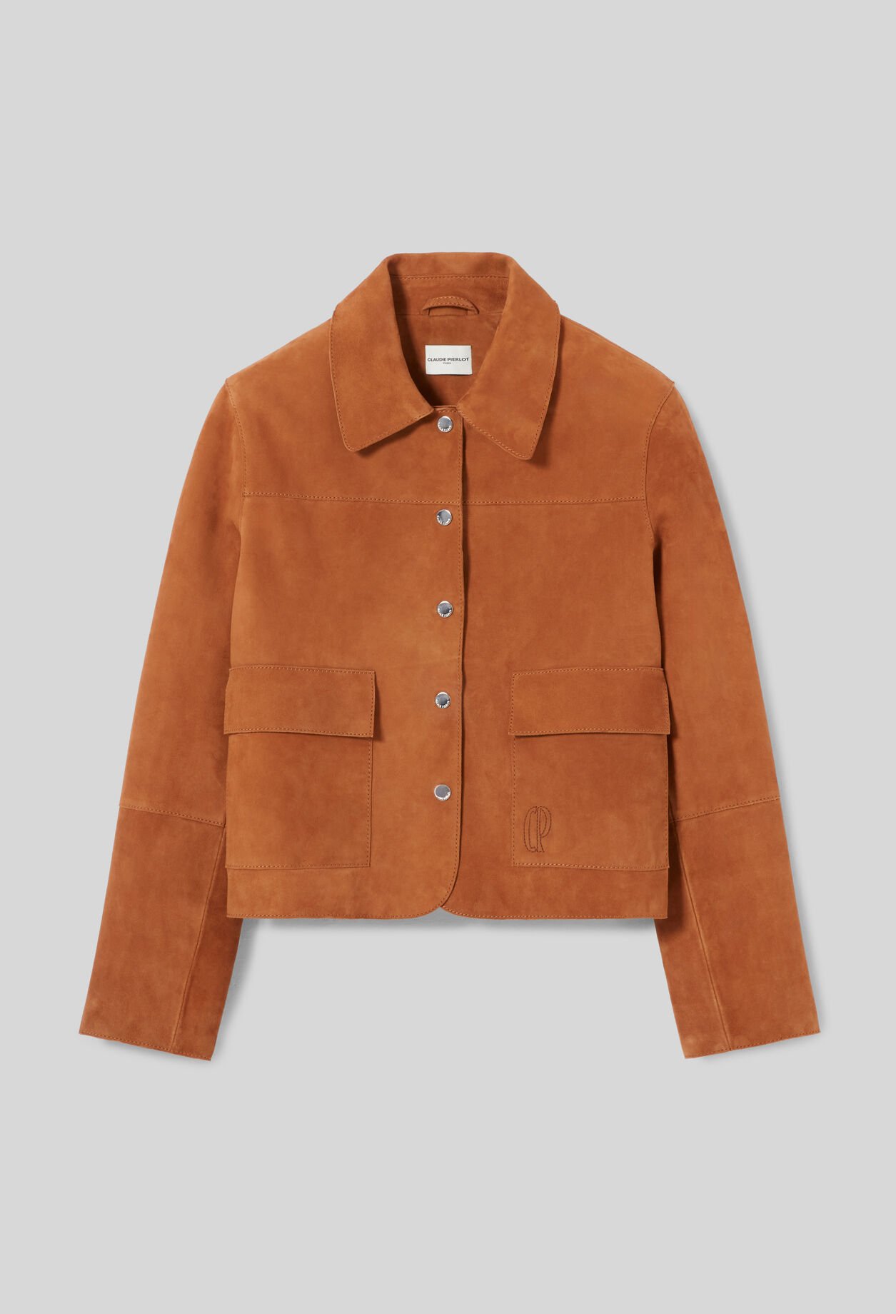 Veste cuir su&egrave;de