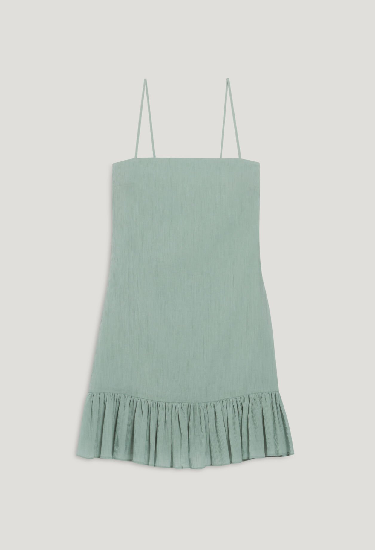 Robe courte volantée amande