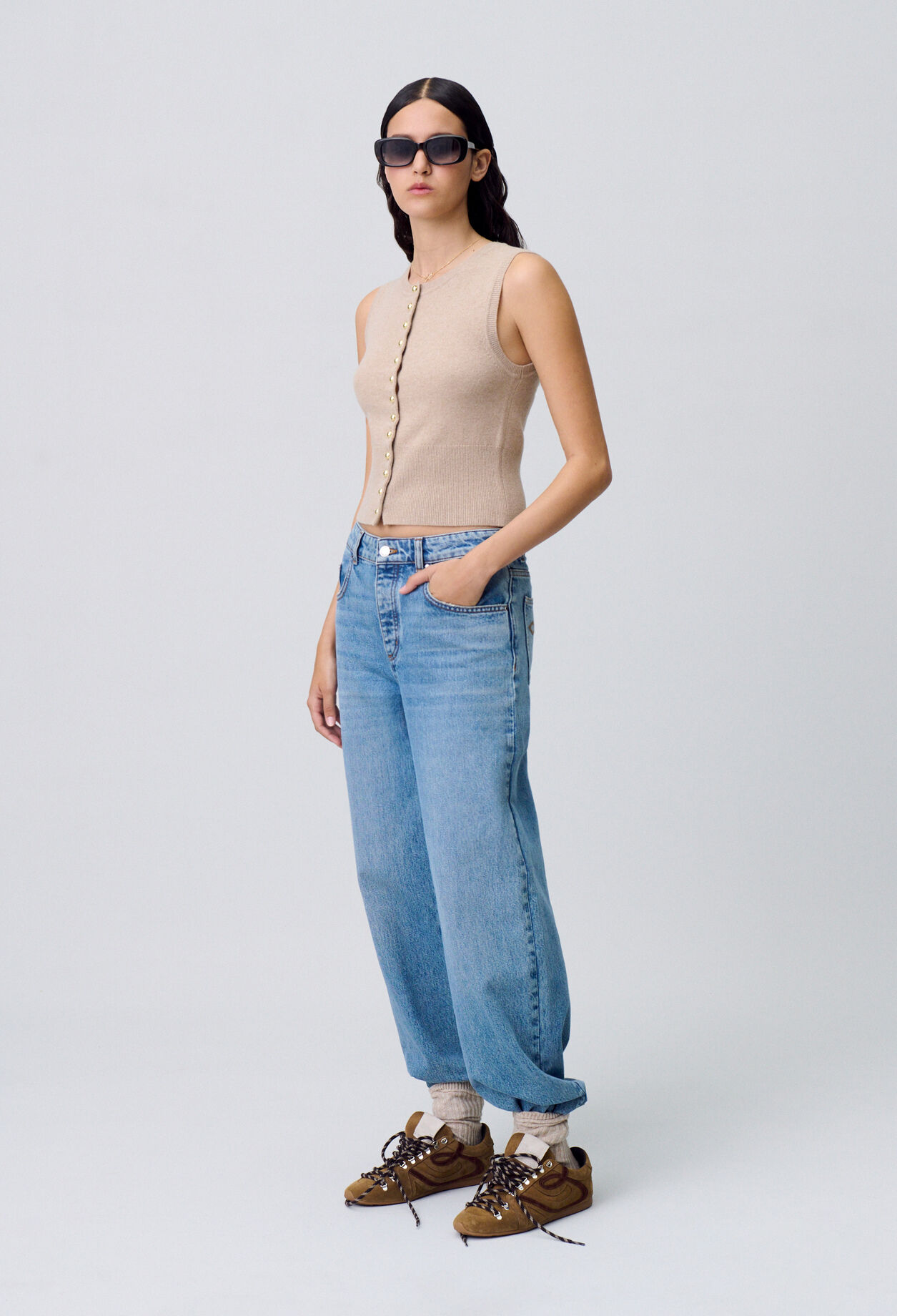 Button-Up Knitted Top