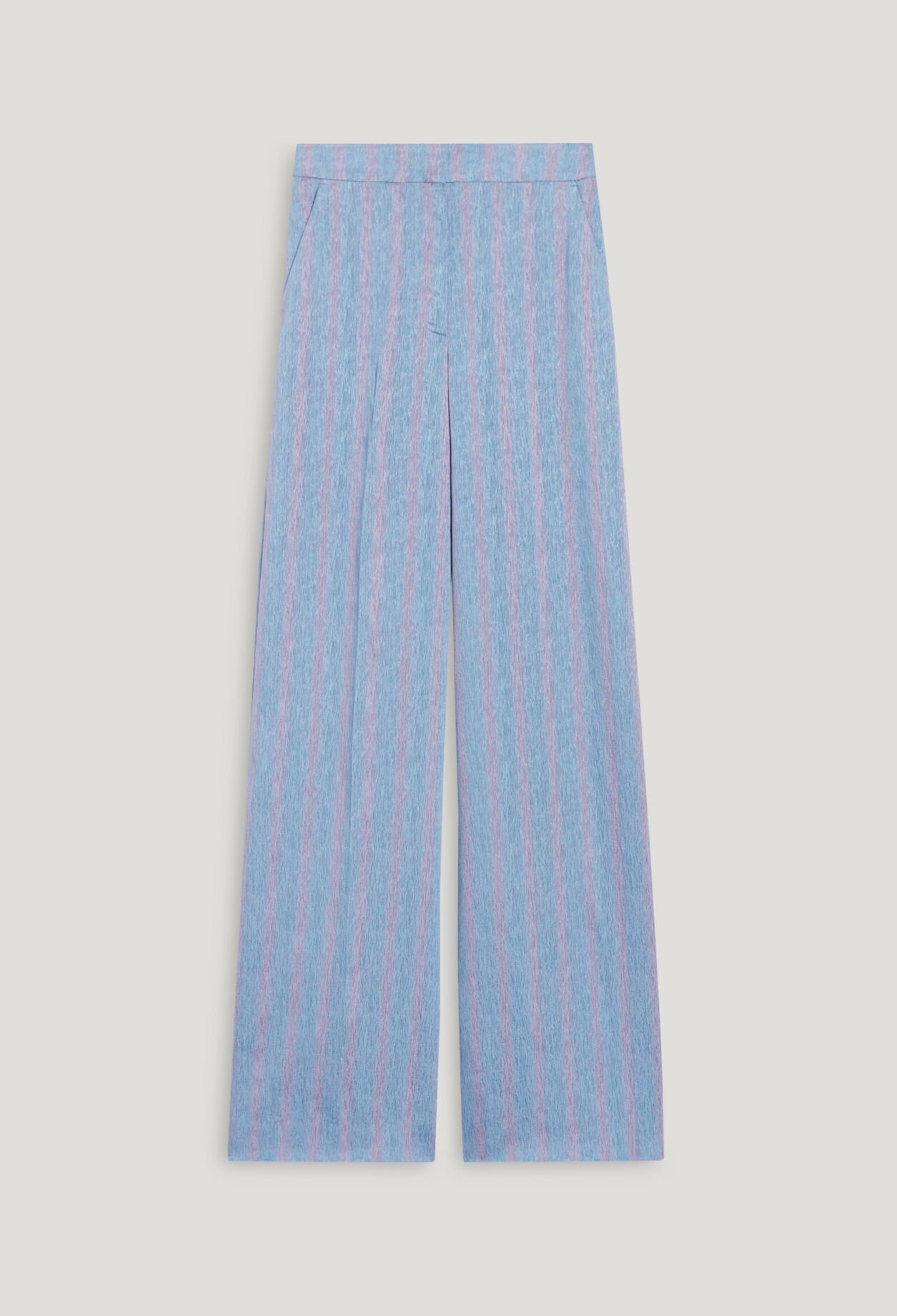 Blue striped trousers