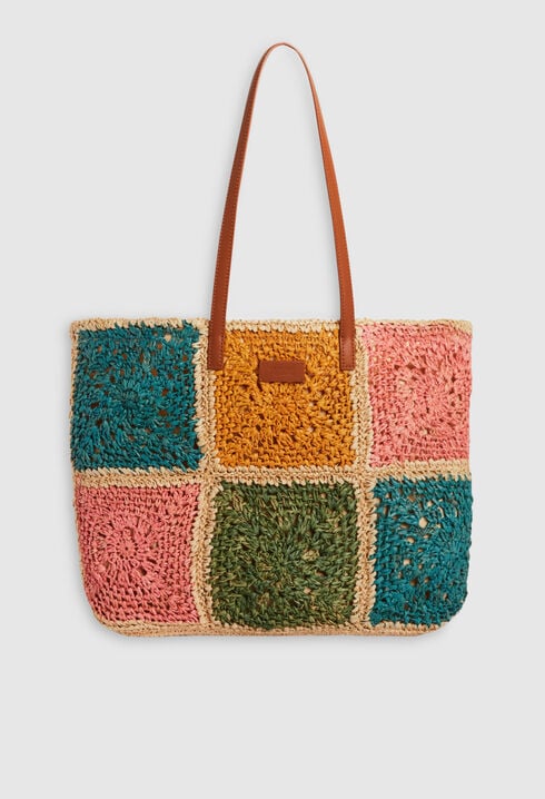 Raffia tote bag