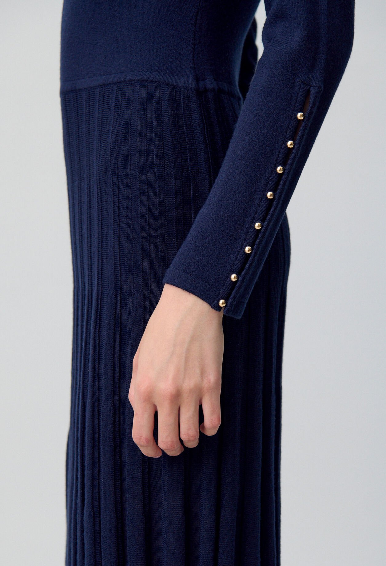 Robe longue maille col