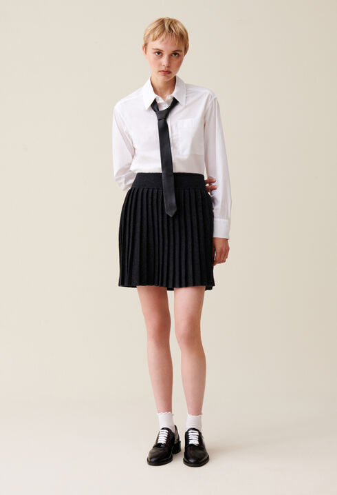 Cravate cuir noir