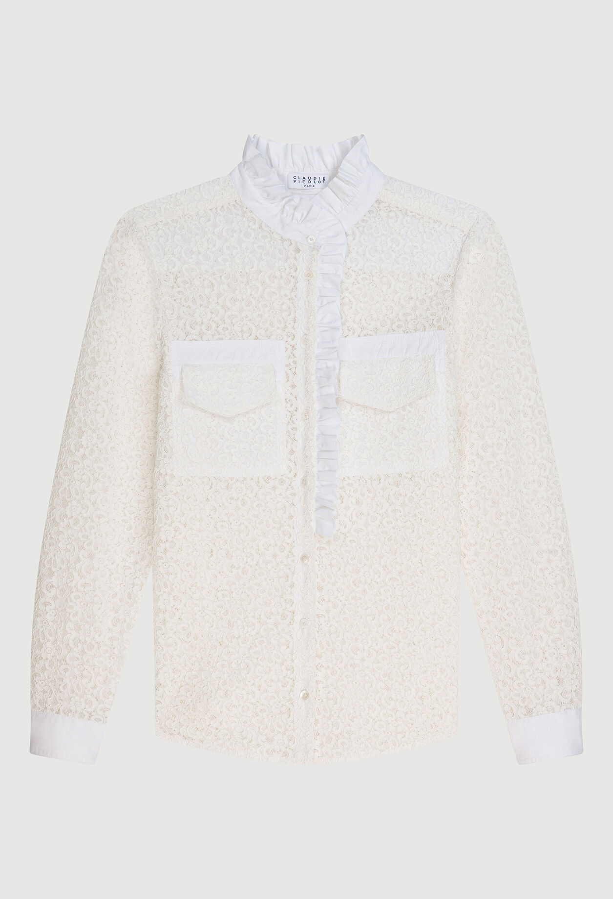 Off-white lace shirt