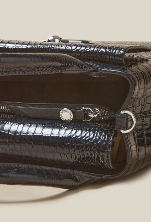 Sac Anouck cuir texturé noir