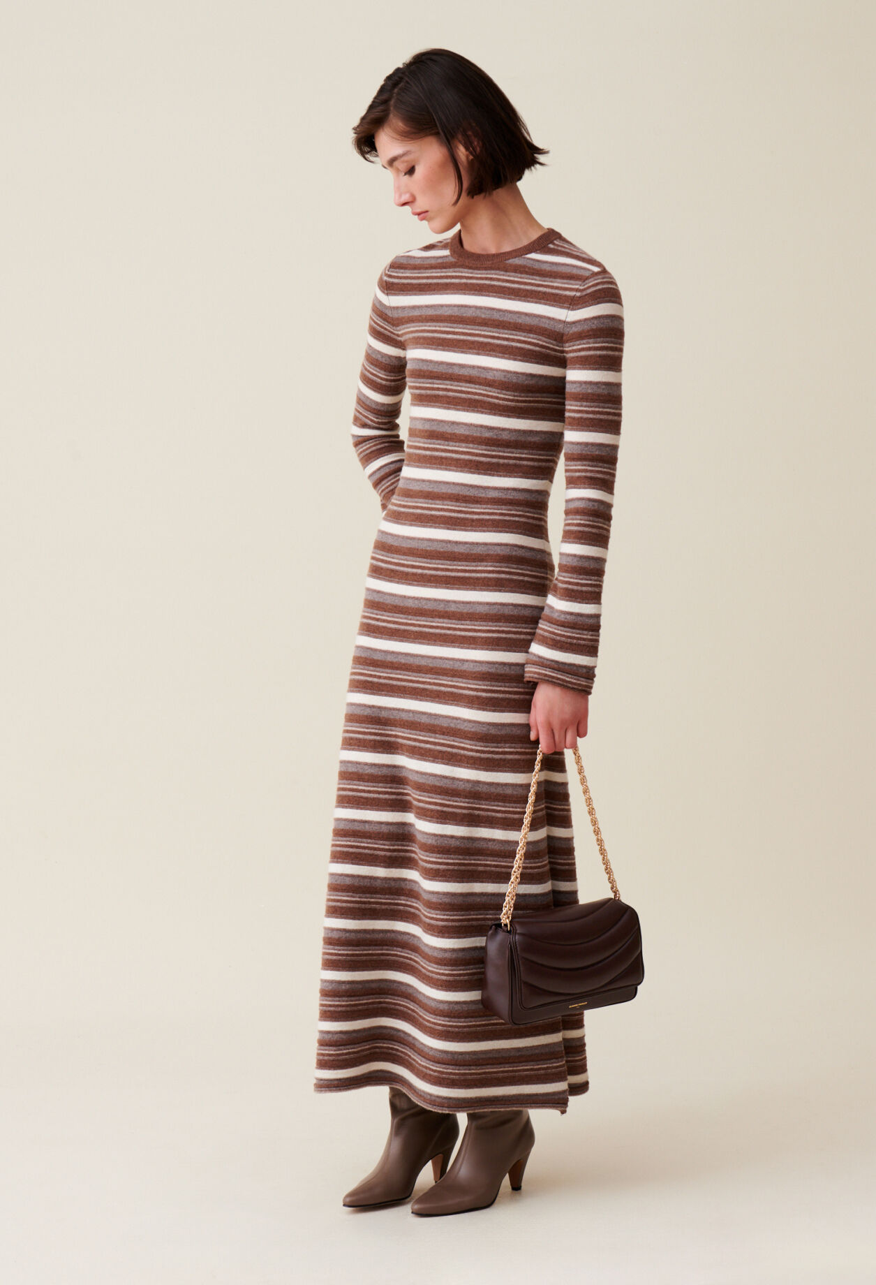 Striped wool dress