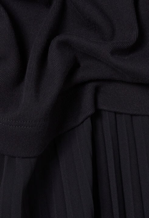 Robe longue plissée marine