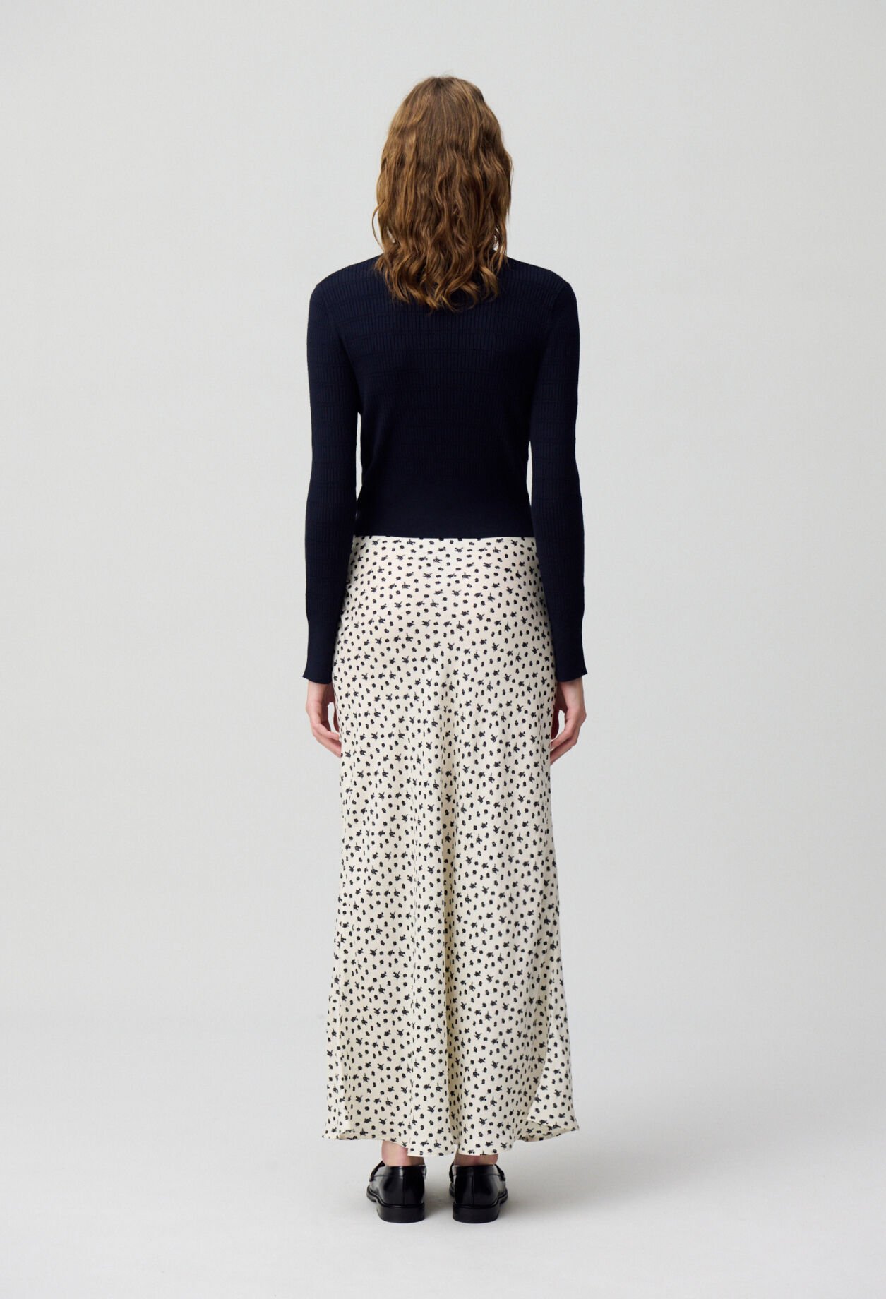 Floral print fluid skirt